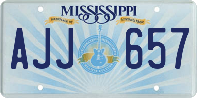 MS license plate AJJ657