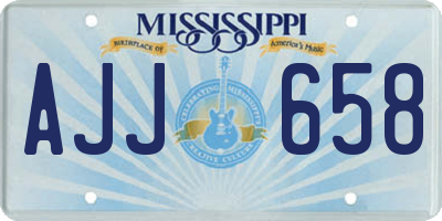 MS license plate AJJ658