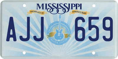 MS license plate AJJ659