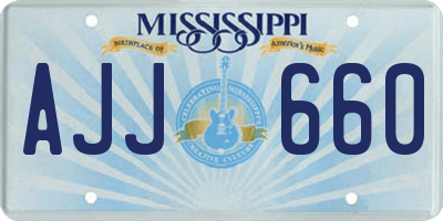 MS license plate AJJ660