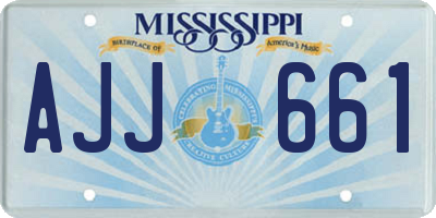 MS license plate AJJ661
