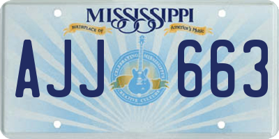 MS license plate AJJ663