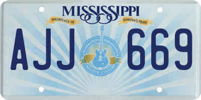MS license plate AJJ669