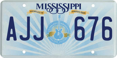 MS license plate AJJ676