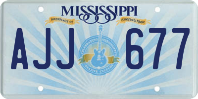 MS license plate AJJ677