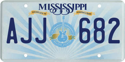 MS license plate AJJ682