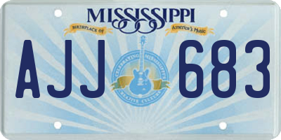 MS license plate AJJ683