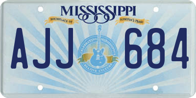 MS license plate AJJ684