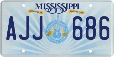 MS license plate AJJ686