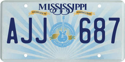 MS license plate AJJ687