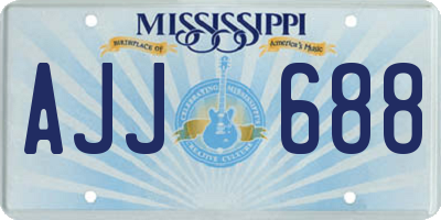 MS license plate AJJ688