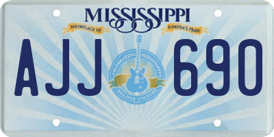 MS license plate AJJ690