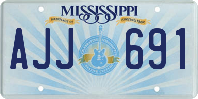 MS license plate AJJ691