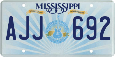 MS license plate AJJ692