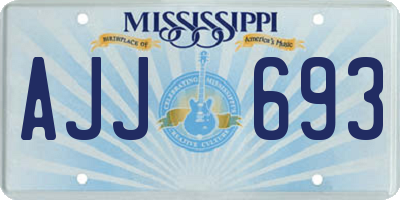 MS license plate AJJ693
