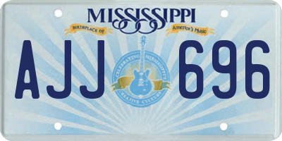 MS license plate AJJ696