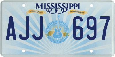 MS license plate AJJ697