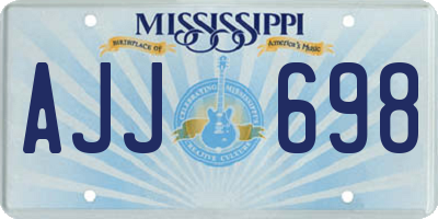 MS license plate AJJ698