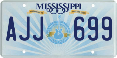 MS license plate AJJ699
