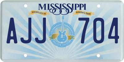 MS license plate AJJ704