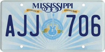 MS license plate AJJ706