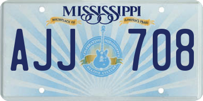 MS license plate AJJ708