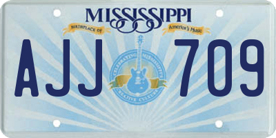 MS license plate AJJ709