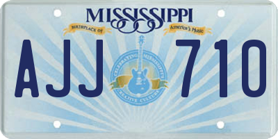 MS license plate AJJ710