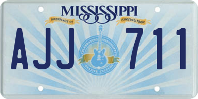 MS license plate AJJ711