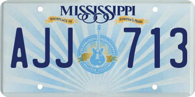 MS license plate AJJ713