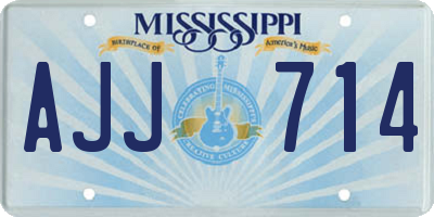 MS license plate AJJ714