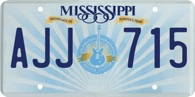 MS license plate AJJ715