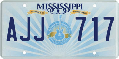 MS license plate AJJ717