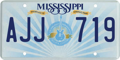 MS license plate AJJ719