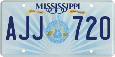 MS license plate AJJ720