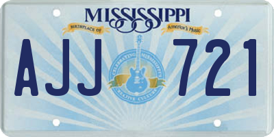 MS license plate AJJ721