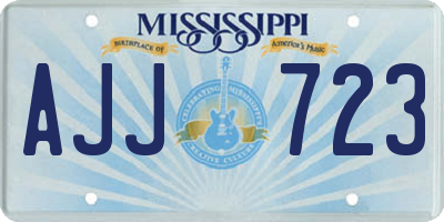 MS license plate AJJ723
