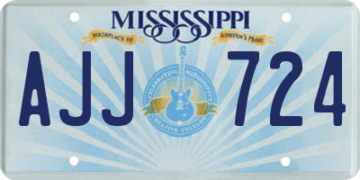 MS license plate AJJ724