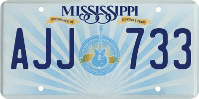 MS license plate AJJ733