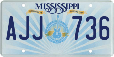 MS license plate AJJ736