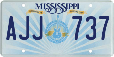 MS license plate AJJ737