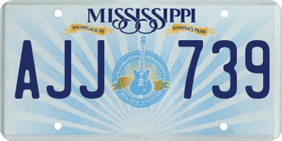 MS license plate AJJ739