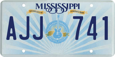 MS license plate AJJ741