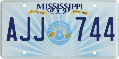 MS license plate AJJ744