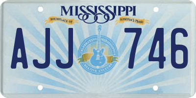 MS license plate AJJ746