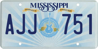 MS license plate AJJ751
