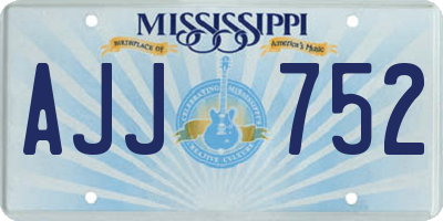MS license plate AJJ752
