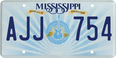 MS license plate AJJ754