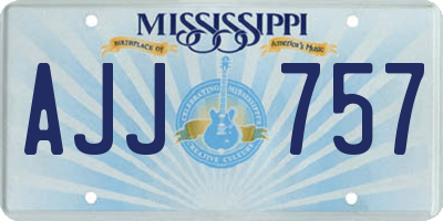 MS license plate AJJ757