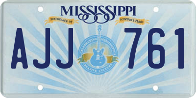 MS license plate AJJ761